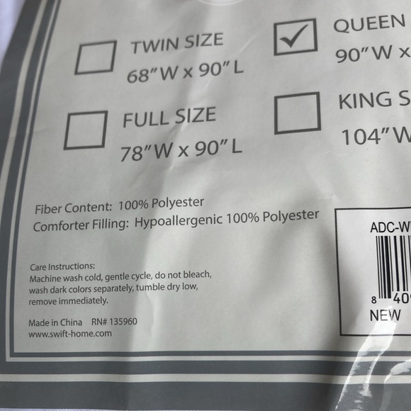 Comforter Swift Home down alternative Queen NEW - Picture 6 of 6
